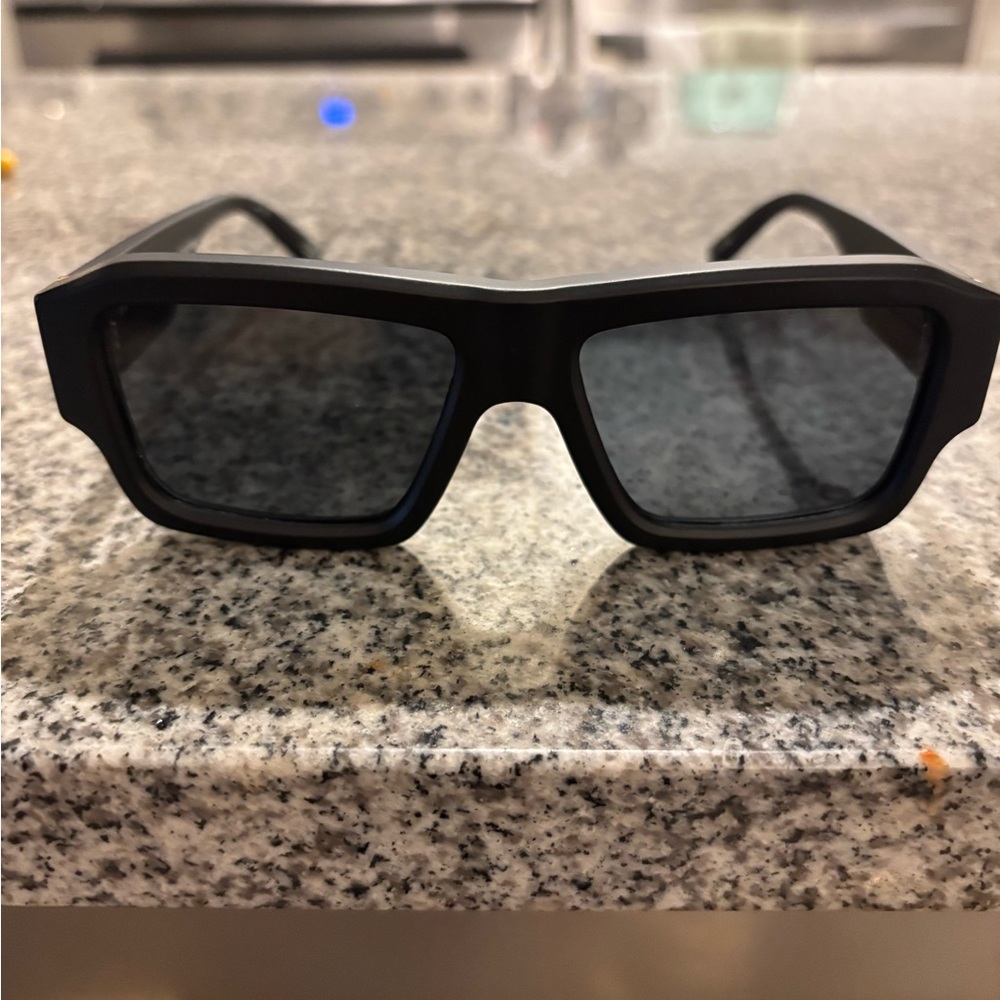 Le Specs Black Polygraph Sunglasses